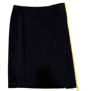 Emporio Armani Black Wool Pencil Skirt
